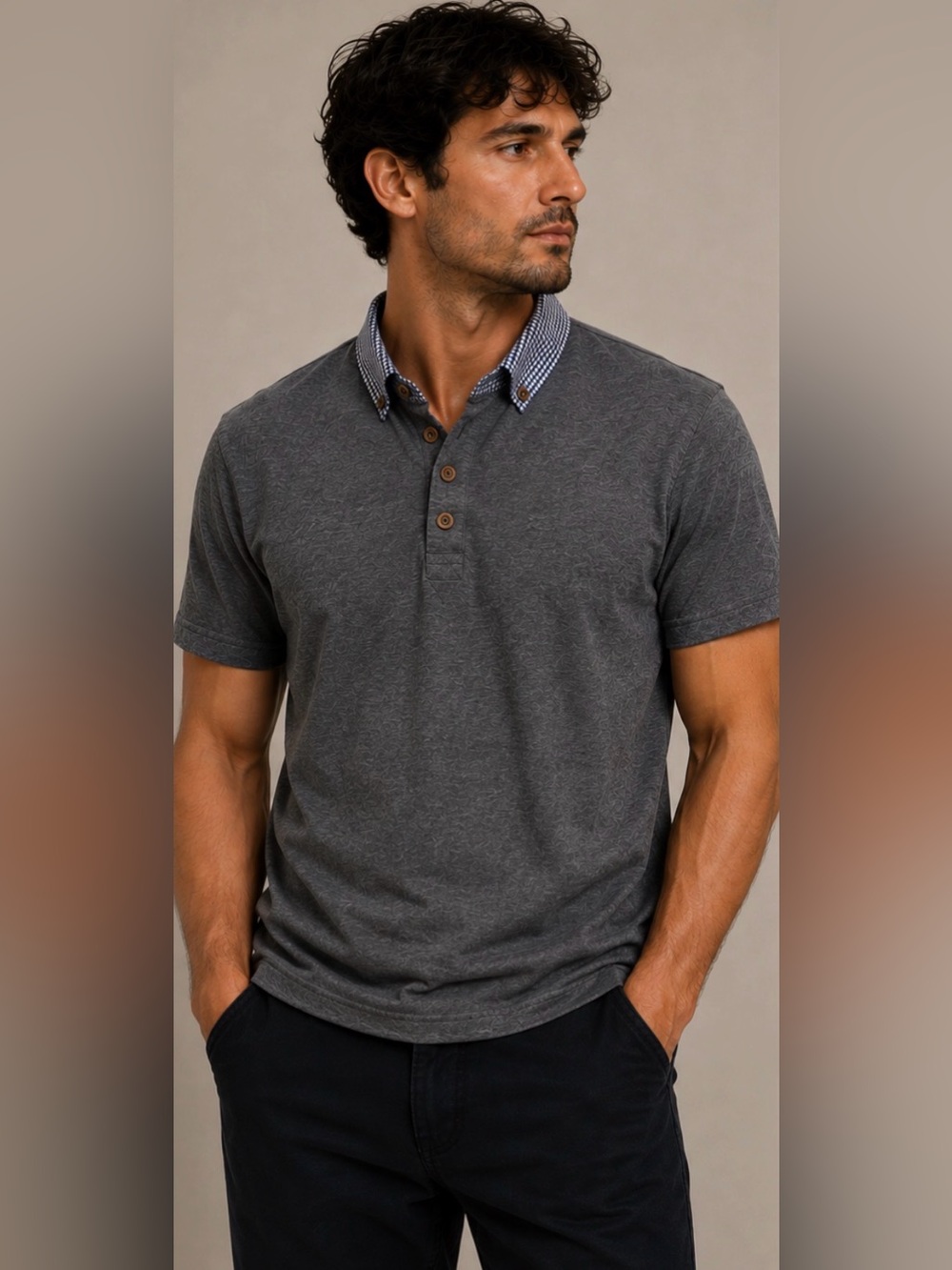 Steel & Jelly gray polo